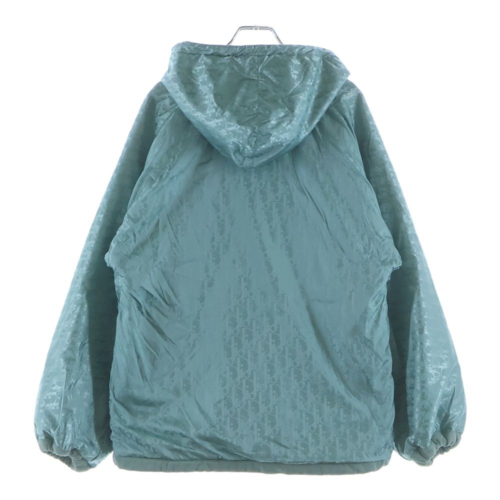 Dior Logo Embroidered Reversible Zip Up Hoodie Green — view 4