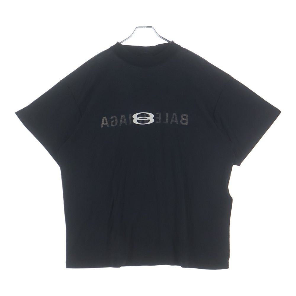 Balenciaga Inside Out T-Shirt Out Logo Print Short Sleeve Top Black
