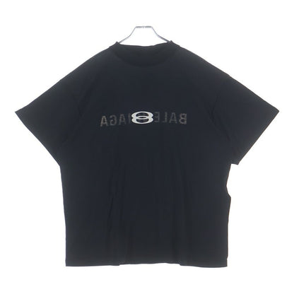 Balenciaga Inside Out T-Shirt Out Logo Print Short Sleeve Top Black