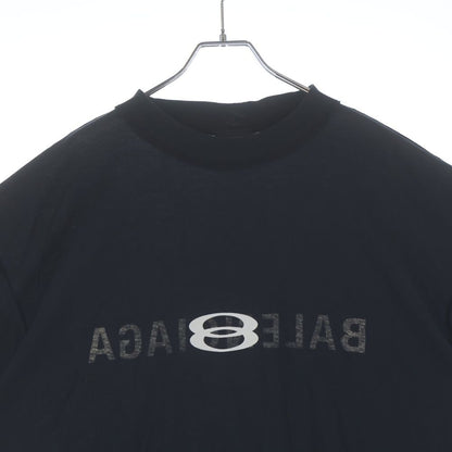 Balenciaga Inside Out T-Shirt Out Logo Print Short Sleeve Top Black — view 3
