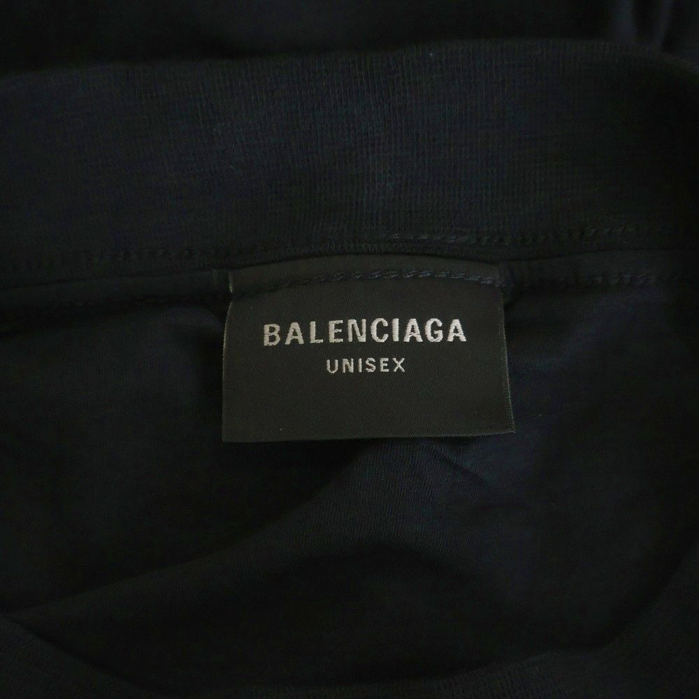 Balenciaga Inside Out T-Shirt Out Logo Print Short Sleeve Top Black — view 6