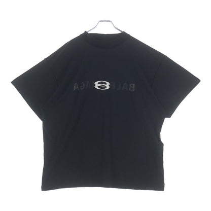 Balenciaga Inside Out T-Shirt Out Logo Print Short Sleeve Top Black