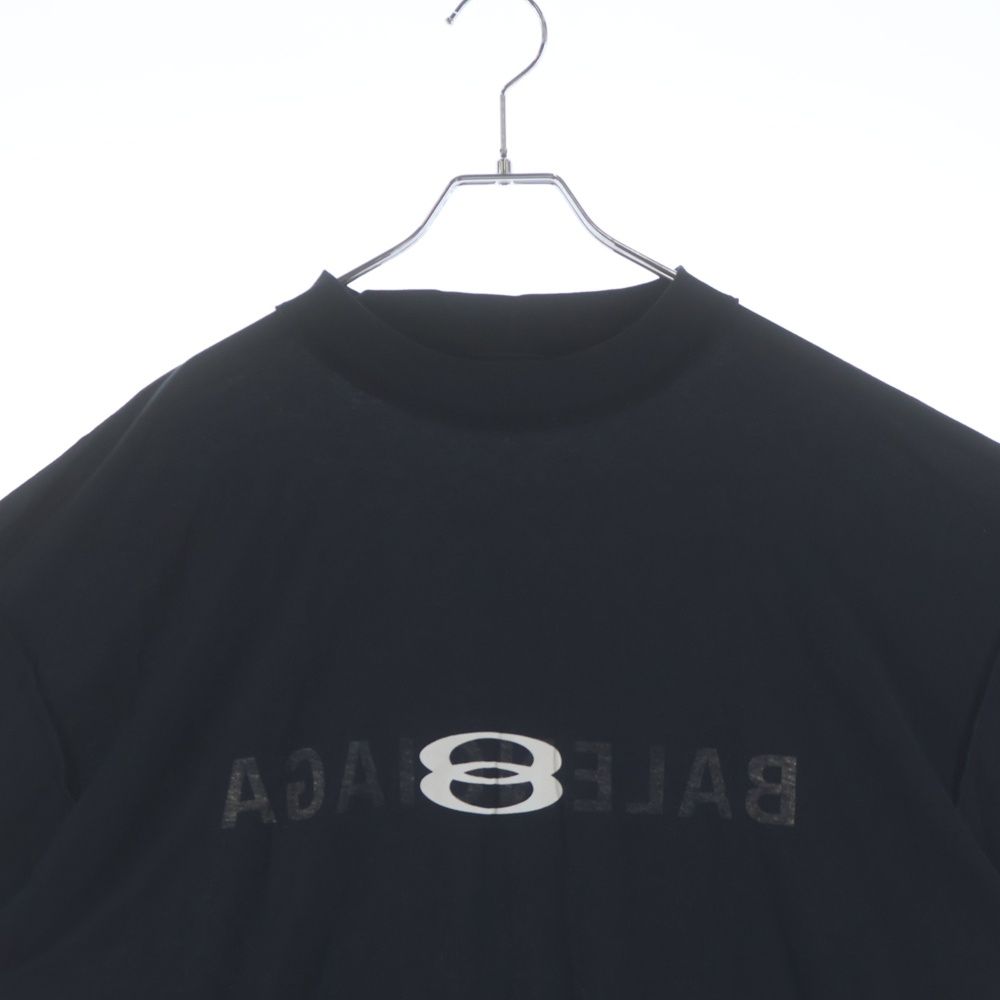 Balenciaga Inside Out T-Shirt Out Logo Print Short Sleeve Top Black — view 3