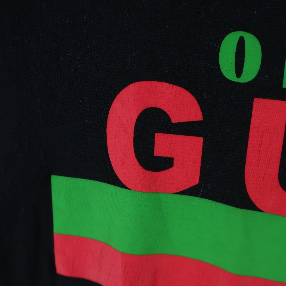 Gucci Cat Embroidery Sherry Line Crew Neck Short Sleeve T-Shirt Black — view 5