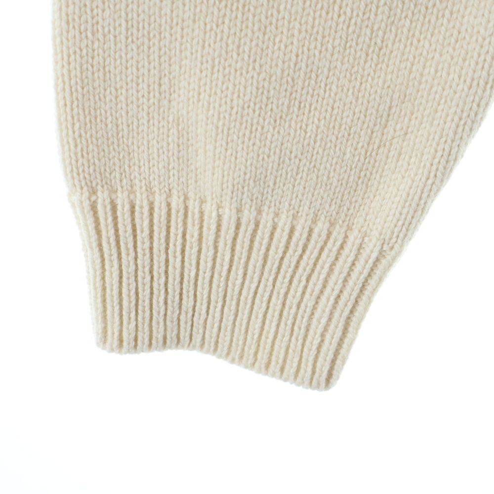 Celine Cashmere Font Logo Crew Neck Knit Sweater Ivory — view 5
