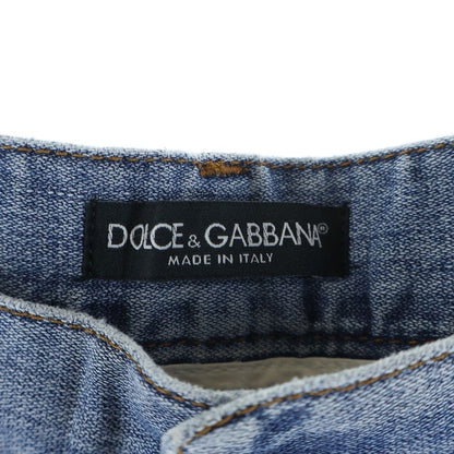 Dolce & Gabbana Crash Distressed Low Rise Denim Pants Y2k Indigo — view 8
