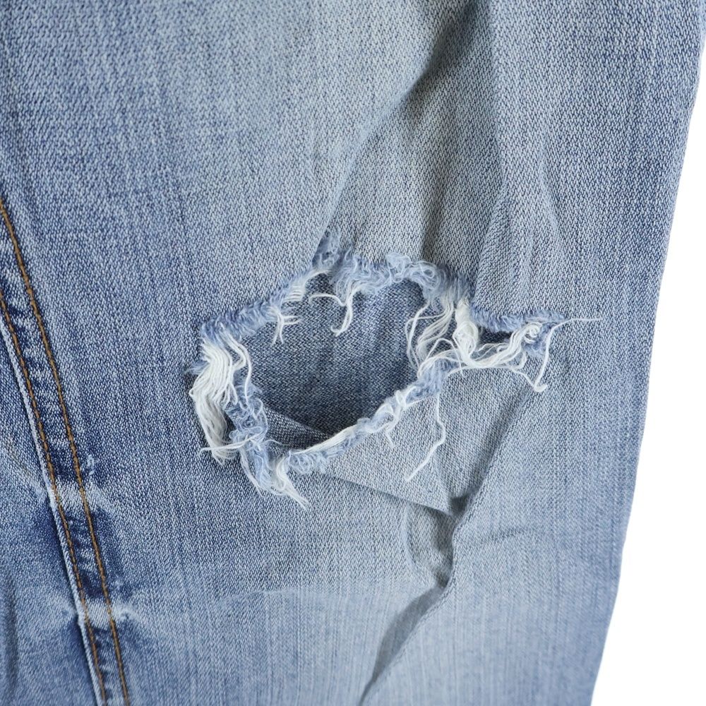 Dolce & Gabbana Crash Distressed Low Rise Denim Pants Y2k Indigo — view 6