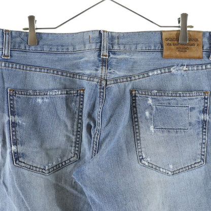 Dolce & Gabbana Crash Distressed Low Rise Denim Pants Y2k Indigo — view 4