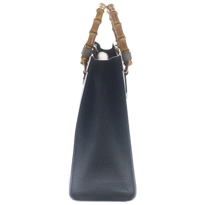 Gucci Diana 2-Way Tote Shoulder Bag Black Leather Gold — view 3