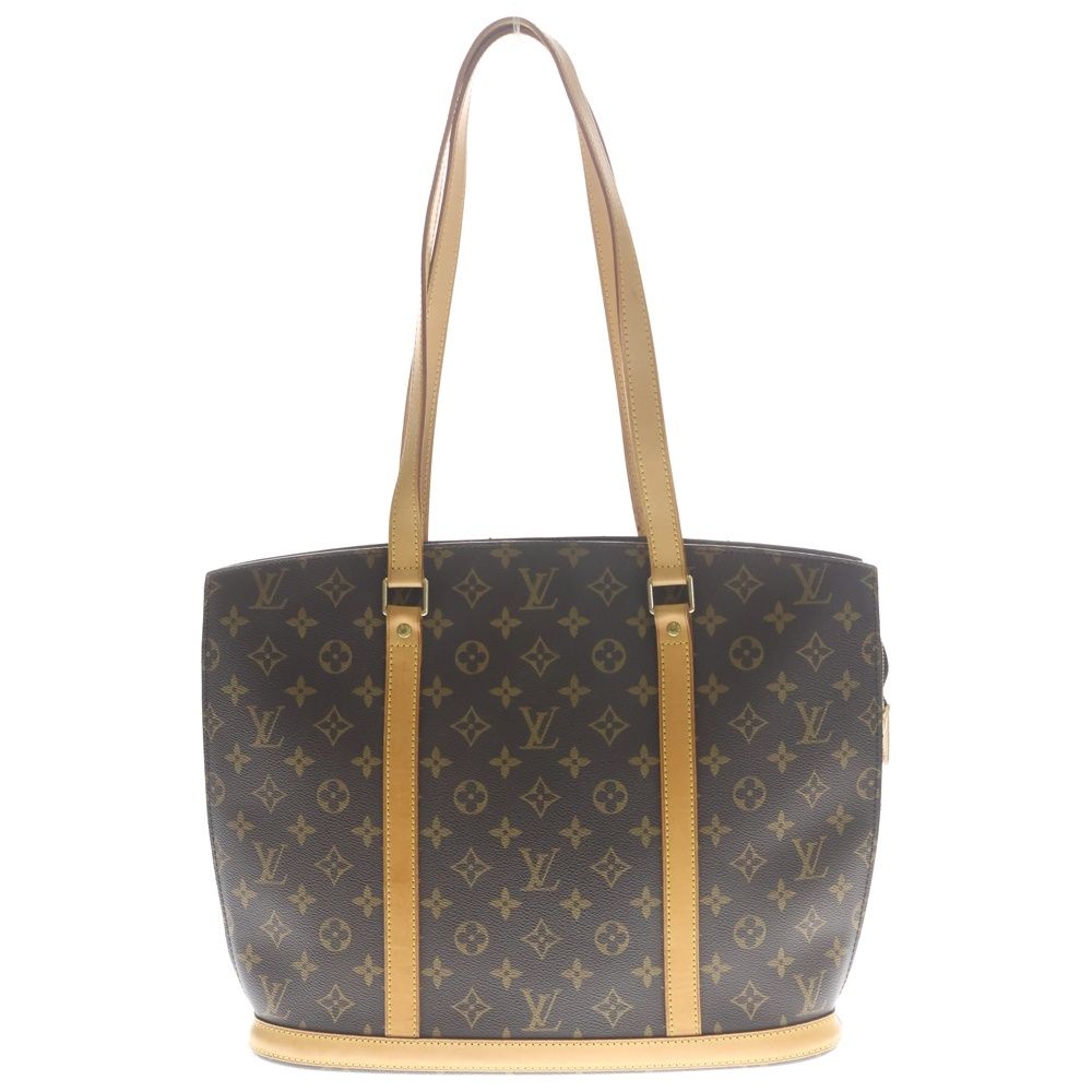 Louis Vuitton Monogram Babylon Tote Brown Leather Gold