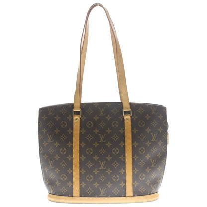 Louis Vuitton Monogram Babylon Tote Brown Leather Gold