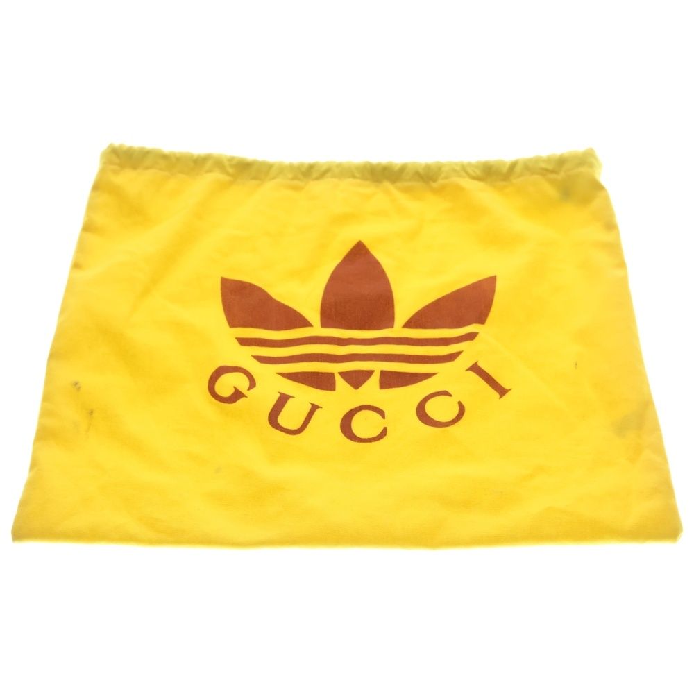 Gucci Adidas Logo Leather Shoulder Bag Black — view 6