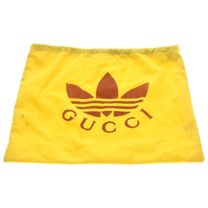 Gucci Adidas Logo Leather Shoulder Bag Black — view 6