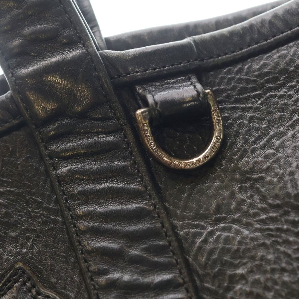 Chrome Hearts United Arrows Anniversary Cross Patch Leather Tote Black — view 5