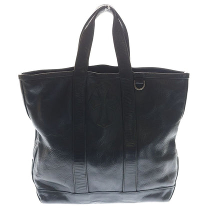 Chrome Hearts United Arrows Anniversary Cross Patch Leather Tote Black