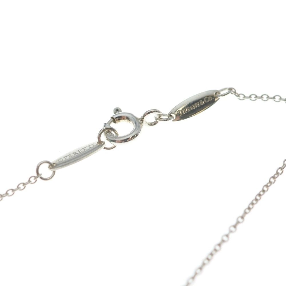 Tiffany & Co Double Open Heart Necklace Pendant Chain Silver Pink Gold — view 4