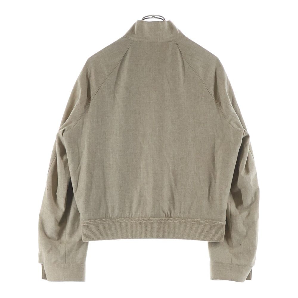 Loewe Anagram Logo Embroidery Cashmere Lining Check Zip Up Jacket Beige — view 2