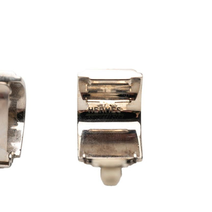 Hermes Enamel Cloisonne Earrings Silver Multicolor Metal 1 — view 3