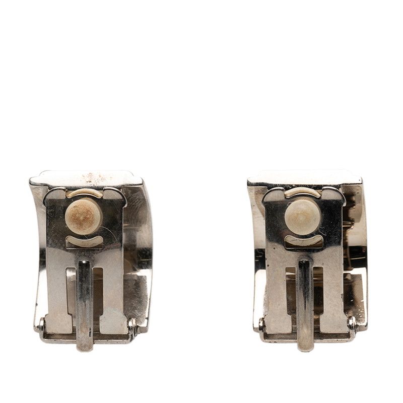 Hermes Enamel Cloisonne Earrings Silver Multicolor Metal 1 — view 2