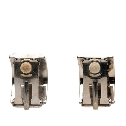 Hermes Enamel Cloisonne Earrings Silver Multicolor Metal 1 — view 2