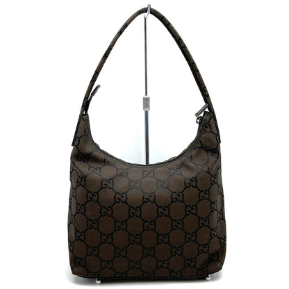 Gucci 001 Shoulder Bag GG Nylon Brown — view 4