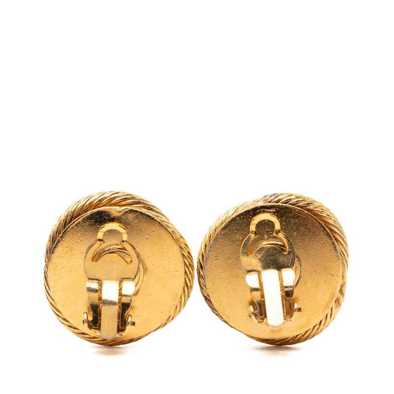 Chanel Earrings Gold Plated Faux Pearl 1 — view 2