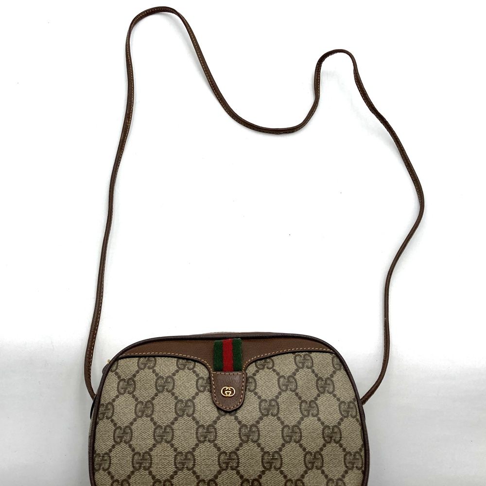 Gucci 007 58 GG Supreme Sherry Shoulder Bag Leather Brown Vintage — view 5