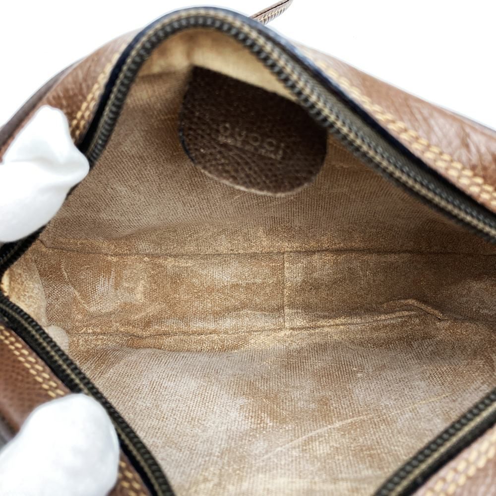 Gucci 007 58 GG Supreme Sherry Shoulder Bag Leather Brown Vintage — view 6