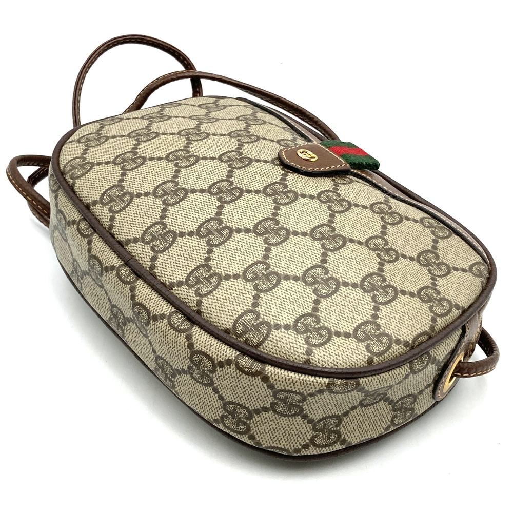 Gucci 007 58 GG Supreme Sherry Shoulder Bag Leather Brown Vintage — view 2
