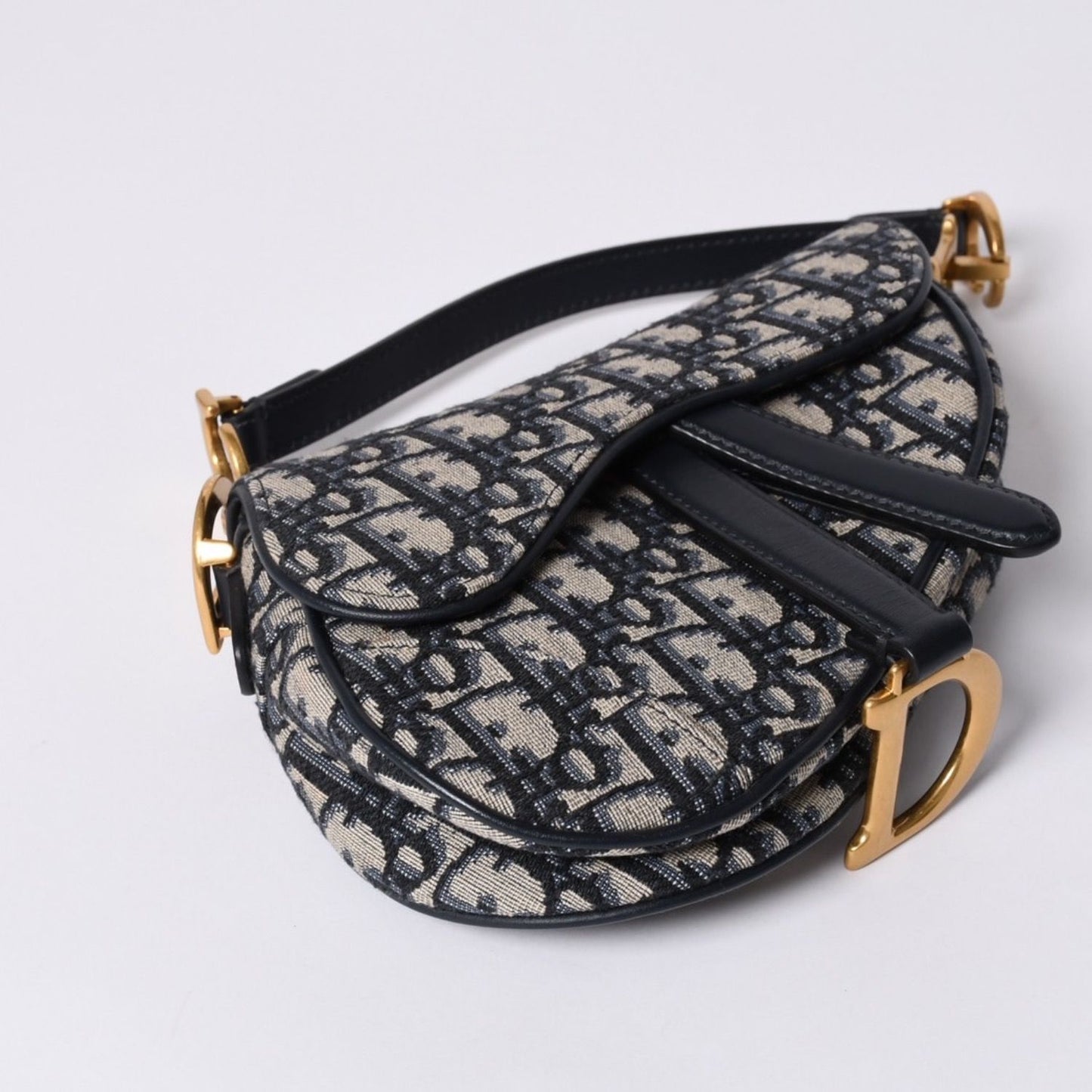 Dior Saddle Mini Bag M ZQ Oblique Navy — view 7