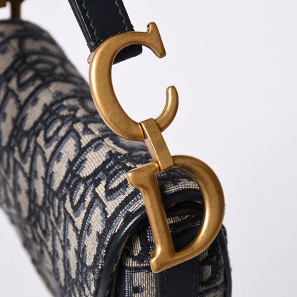 Dior Saddle Mini Bag M ZQ Oblique Navy — view 5