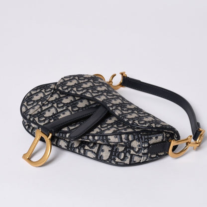 Dior Saddle Mini Bag M ZQ Oblique Navy — view 6