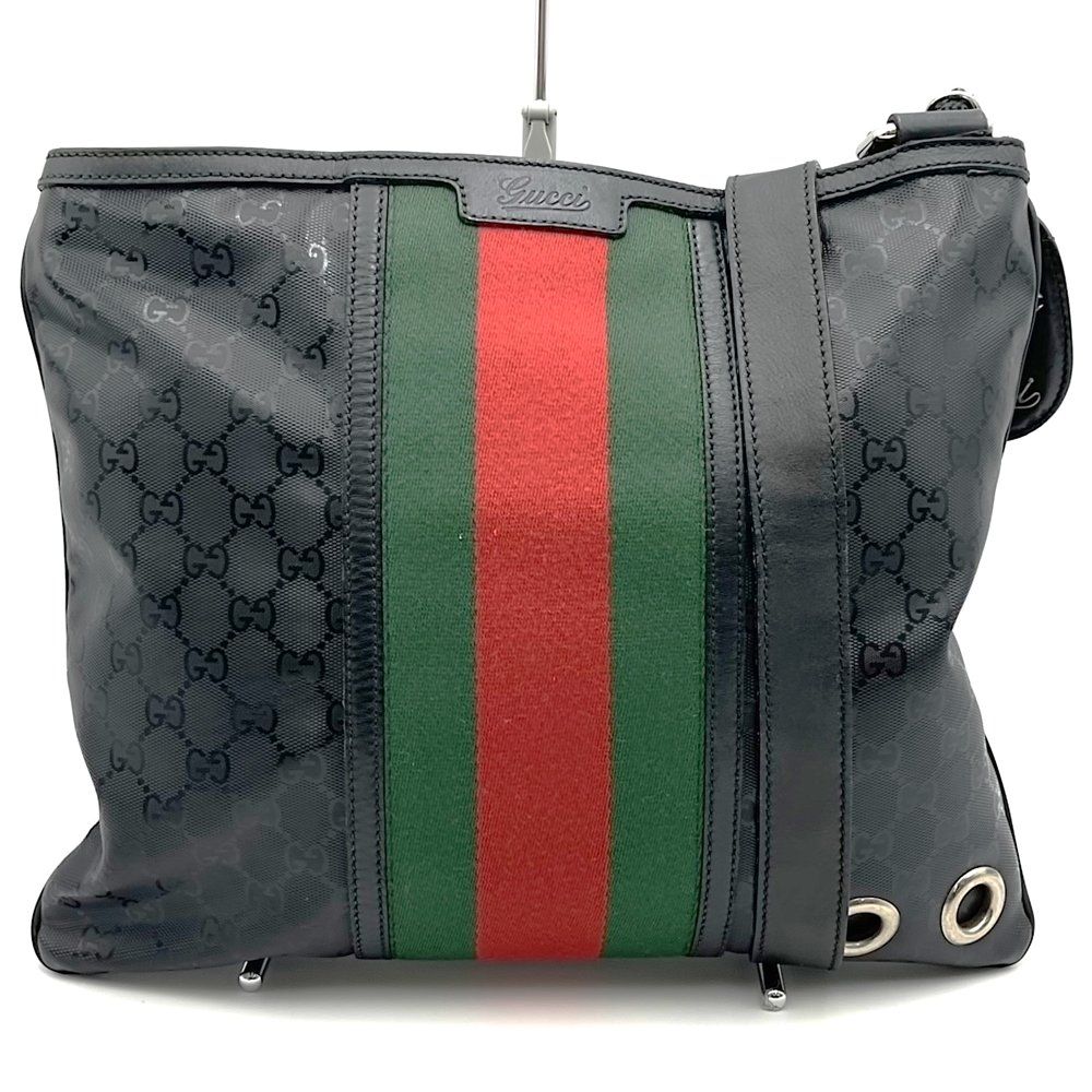 Gucci GG Supreme Fiat 500 Collaboration Sherry Shoulder Bag Leather Black