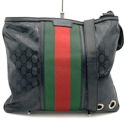 Gucci GG Supreme Fiat 500 Collaboration Sherry Shoulder Bag Leather Black