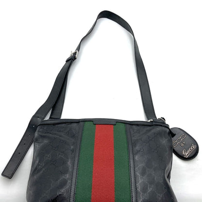 Gucci GG Supreme Fiat 500 Collaboration Sherry Shoulder Bag Leather Black — view 5