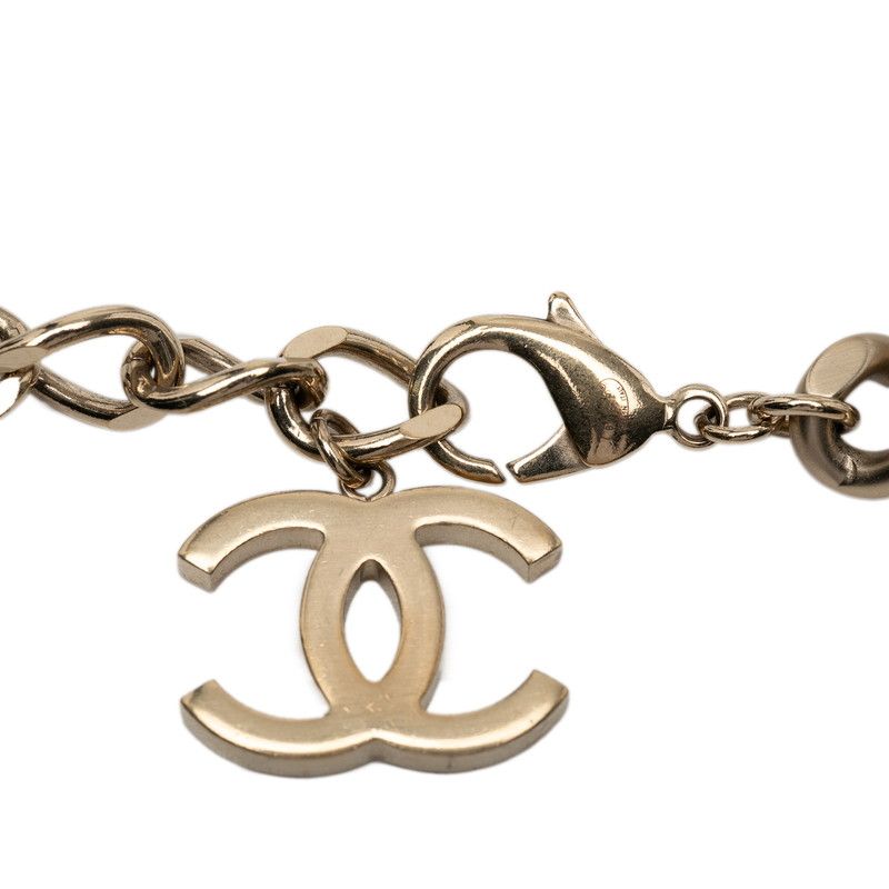 Chanel Logo CC Chain Necklace Gold Plated 1 — view 2