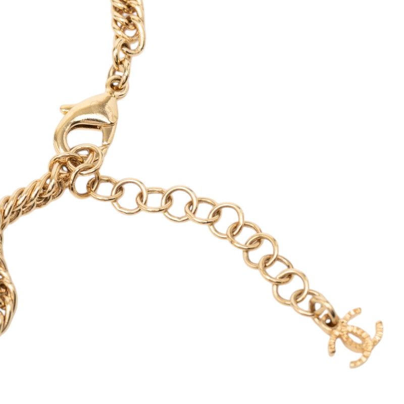 Chanel CC Logo Perfume Bottle Motif Necklace Gold Black Plated 1 — view 4