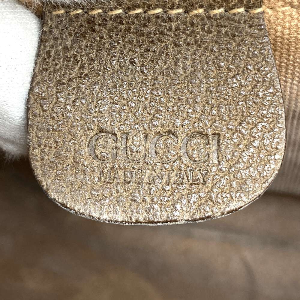 Gucci 007 14 Shoulder Bag Canvas Leather Brown Vintage — view 7
