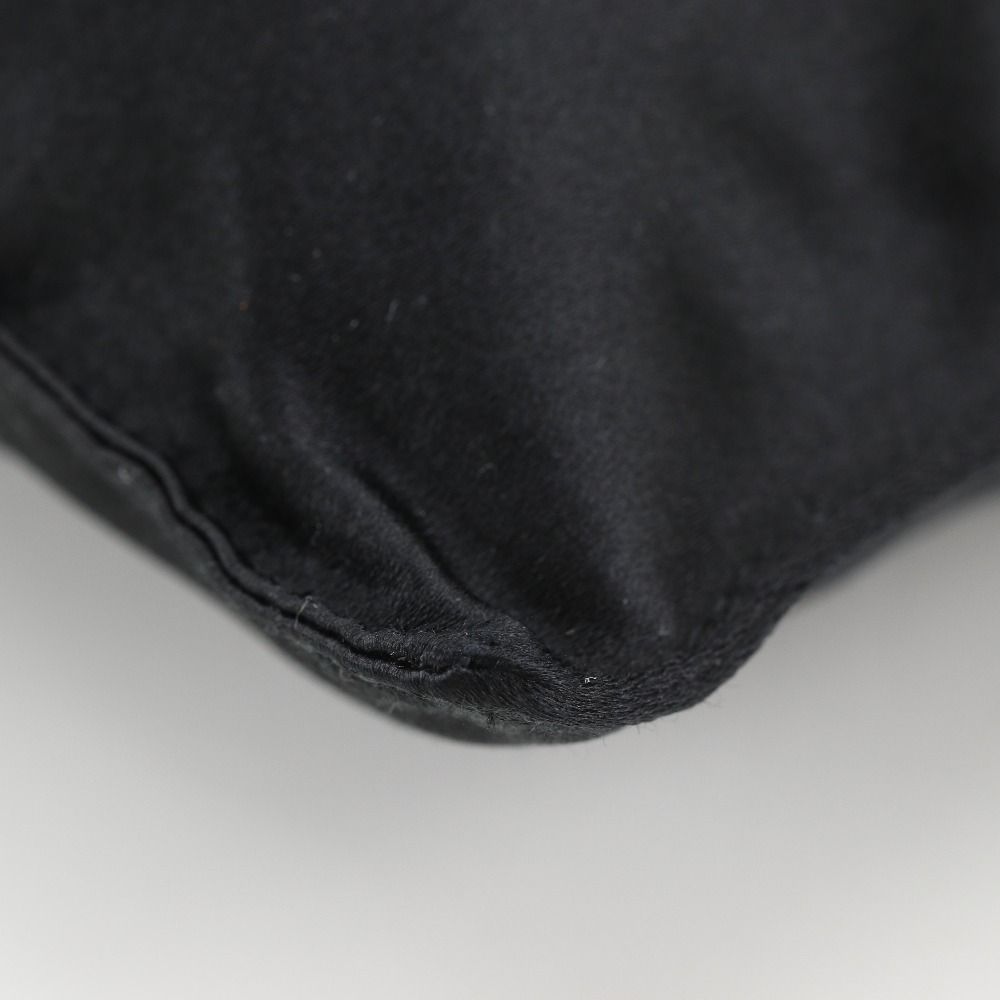 Prada Pochette Satin Nero Black Shoulder Bag — view 7