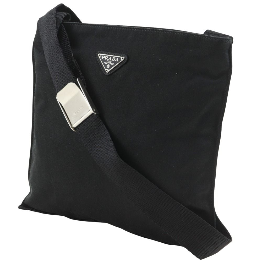 Prada Pochette Satin Nero Black Shoulder Bag — view 2
