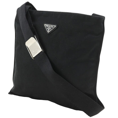 Prada Pochette Satin Nero Black Shoulder Bag — view 2