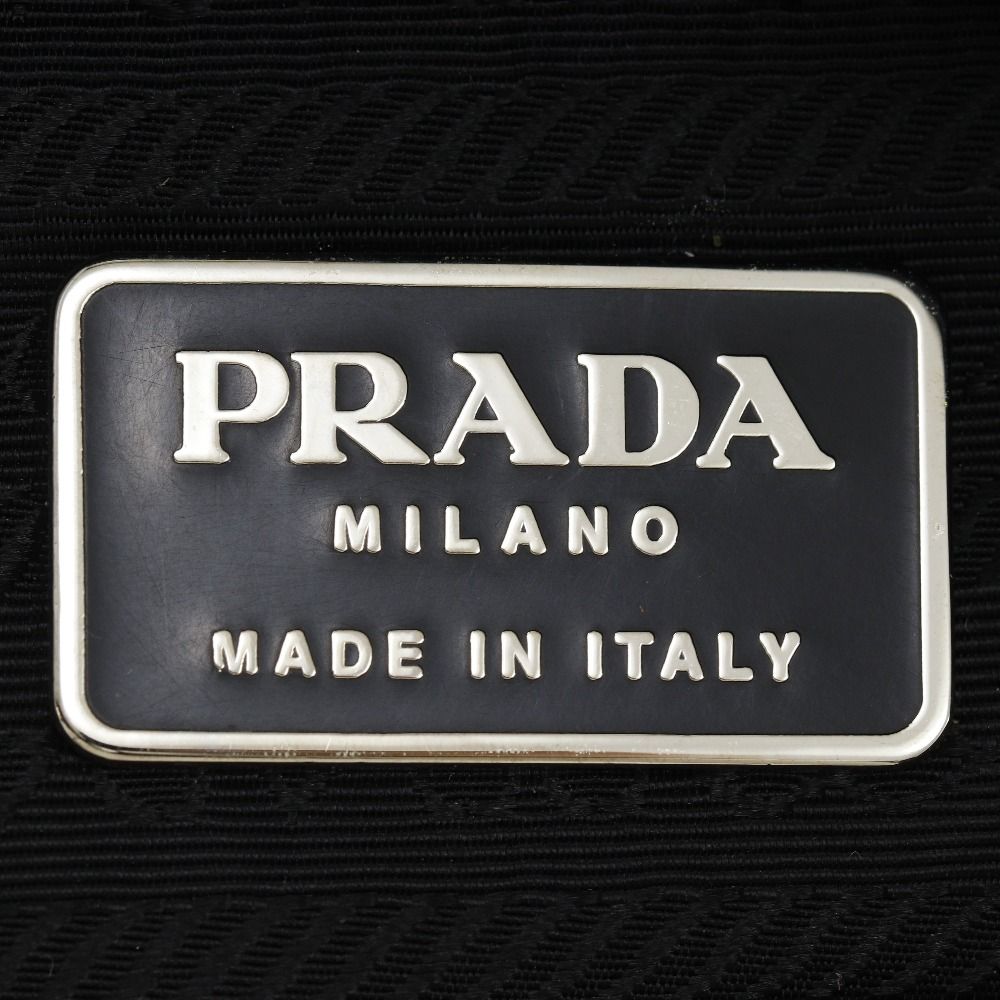 Prada Pochette Satin Nero Black Shoulder Bag — view 8