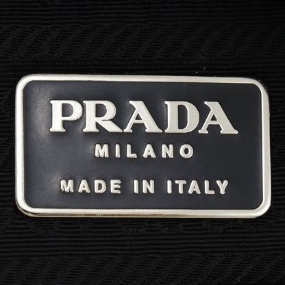 Prada Pochette Satin Nero Black Shoulder Bag — view 8