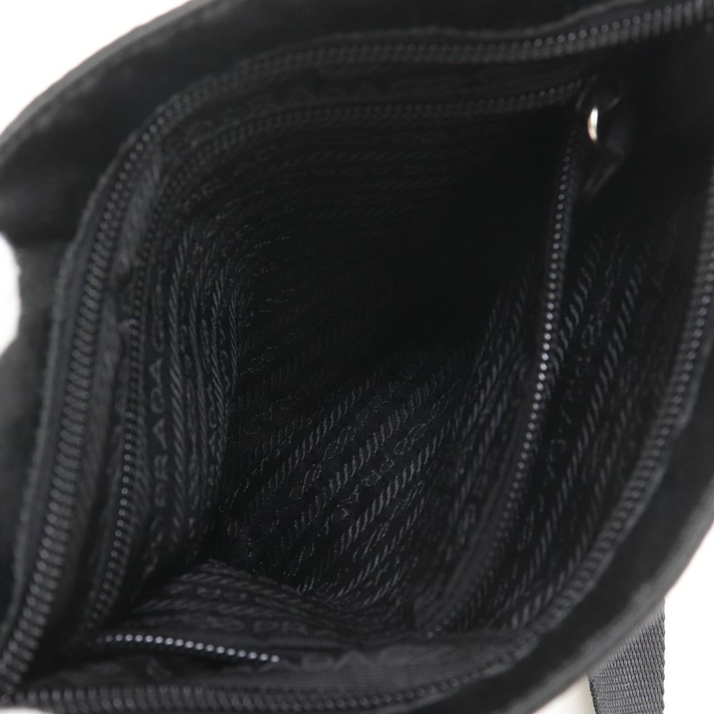 Prada Pochette Satin Nero Black Shoulder Bag — view 5