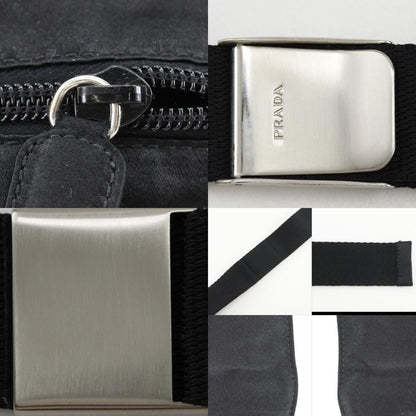 Prada Pochette Satin Nero Black Shoulder Bag — view 9