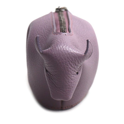 Loewe Animal Cow Motif Coin Case Purple — view 3