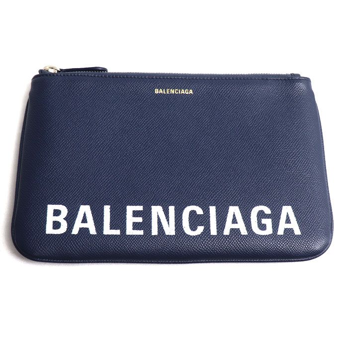 Balenciaga Ville Clutch Navy