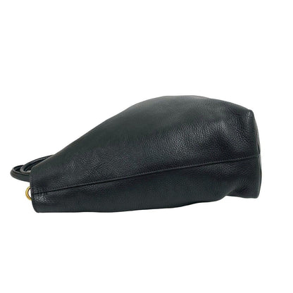 Prada Logo Leather 2-Way Shoulder Bag Business Capacity Black — view 5