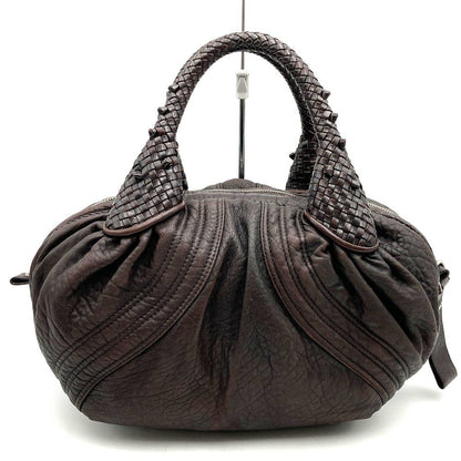 Fendi Handbag Spy Bag Leather Brown — view 4
