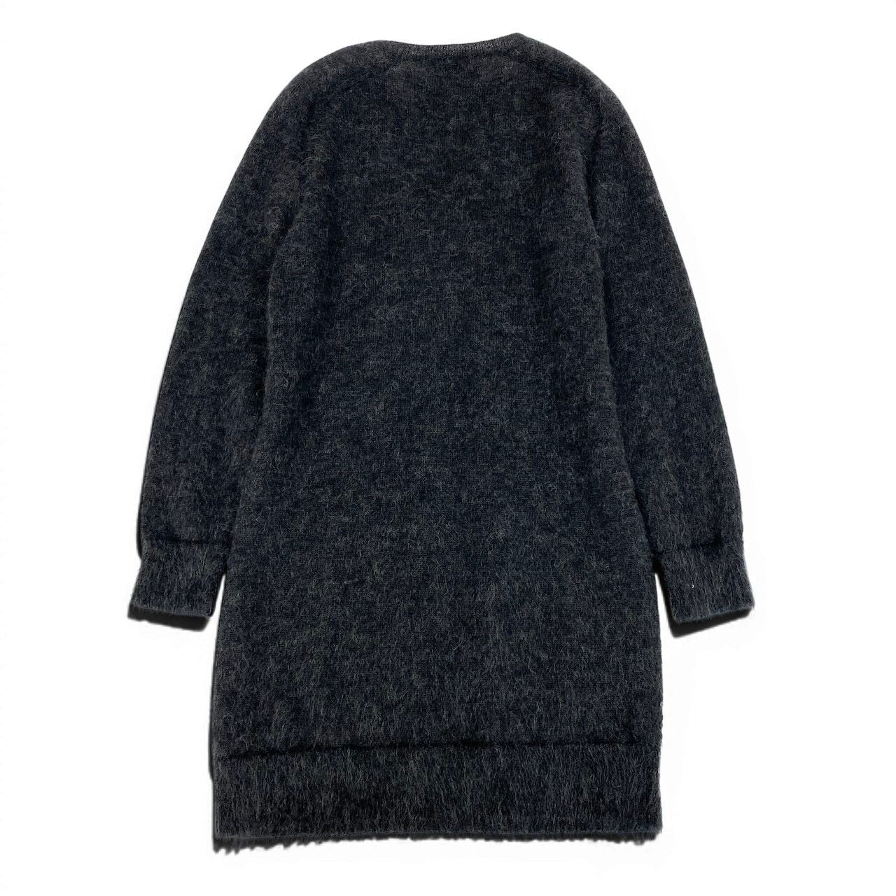 Louis Vuitton Gradient Sequin Knit Dress Mohair Blend Neck XS Gray — view 3